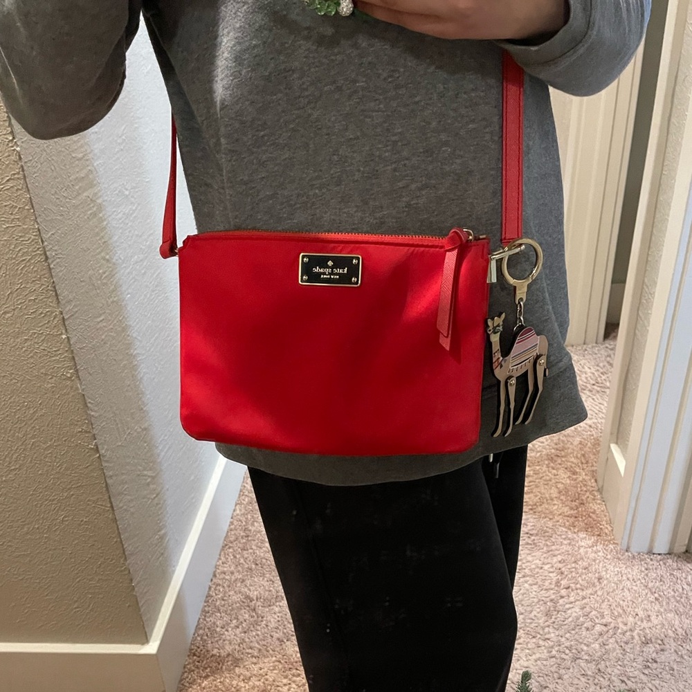 Kate spade nylon red crossbody purse